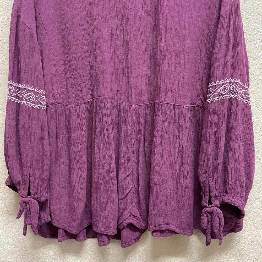 🛍3/$15🛍 JUSTICE Girls Peplum Tunic Top size 14/16 Mauve